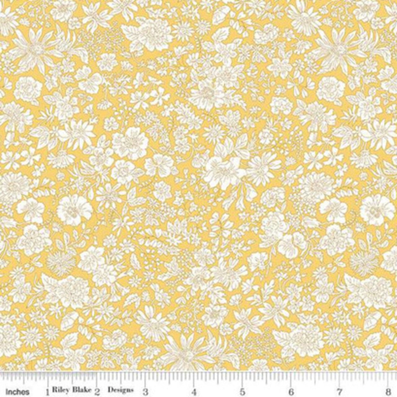 Emily Belle in Sunshine Yellow (01666401a) | Emily Belle | Liberty Fabrics | Riley Blake